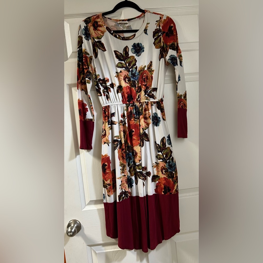 White floral dress